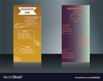 Health care brochure for clinic with doctors vector image