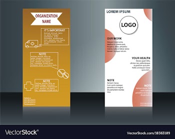 Health care brochure for clinic with doctors vector image