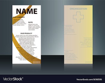 Health care brochure for clinic with doctors vector image