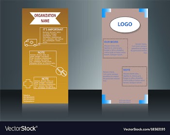 Health care brochure for clinic with doctors vector image