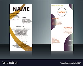 Health care brochure for clinic with doctors vector image