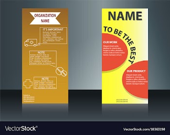 Health care brochure for clinic with doctors vector image