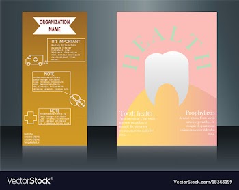 Health care brochure for clinic with doctors vector image