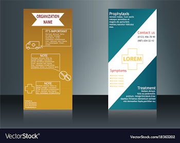 Health care brochure for clinic with doctors vector image