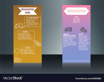 Health care brochure for clinic with doctors vector image