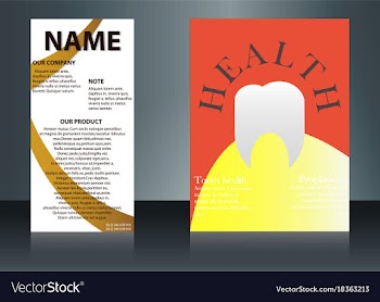 Health care brochure for clinic with doctors vector image