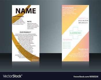 Health care brochure for clinic with doctors vector image