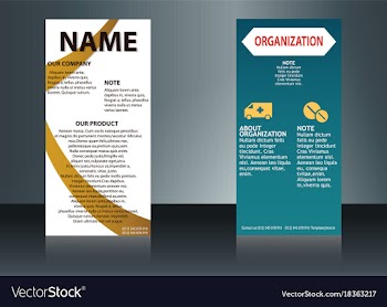 Health care brochure for clinic with doctors vector image