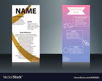 Health care brochure for clinic with doctors vector image