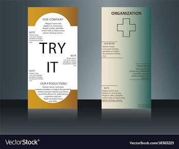 Health care brochure for clinic with doctors vector image