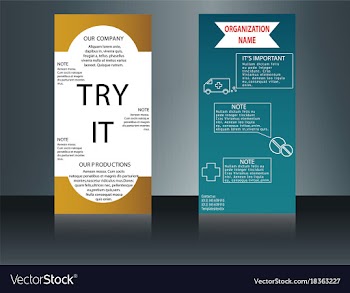 Health care brochure for clinic with doctors vector image