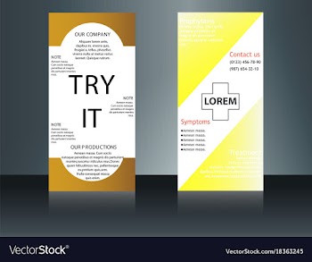 Health care brochure for clinic with doctors vector image