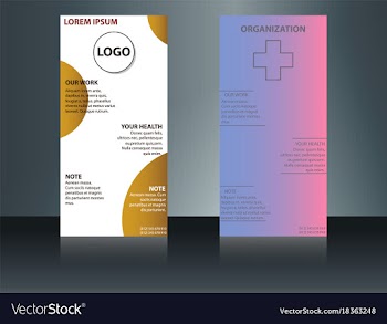 Health care brochure for clinic with doctors vector image