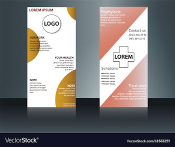 Health care brochure for clinic with doctors vector image