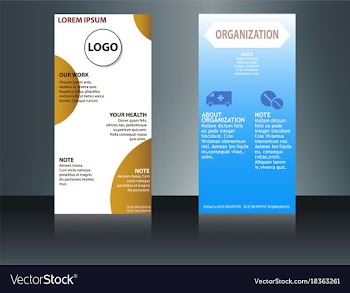 Health care brochure for clinic with doctors vector image