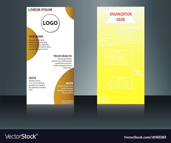 Health care brochure for clinic with doctors vector image