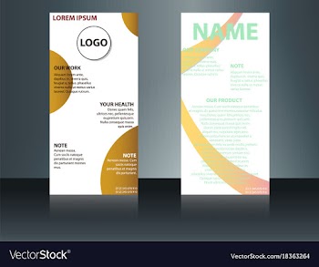 Health care brochure for clinic with doctors vector image