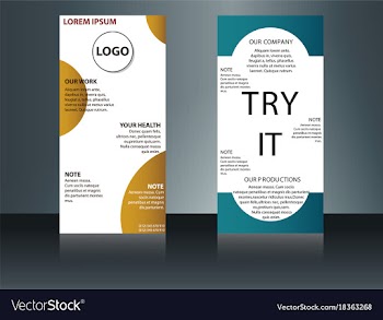 Health care brochure for clinic with doctors vector image