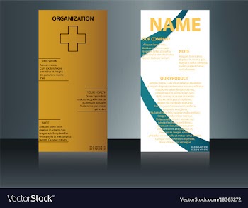 Health care brochure for clinic with doctors vector image