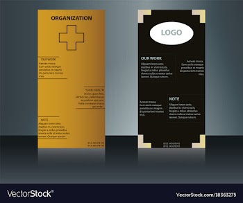 Health care brochure for clinic with doctors vector image
