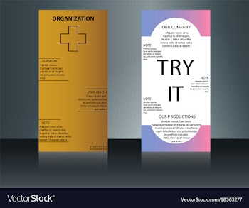 Health care brochure for clinic with doctors vector image
