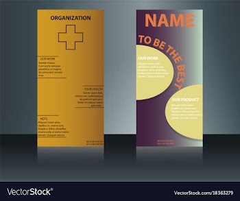 Health care brochure for clinic with doctors vector image