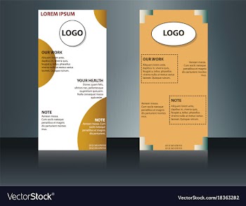Health care brochure for clinic with doctors vector image