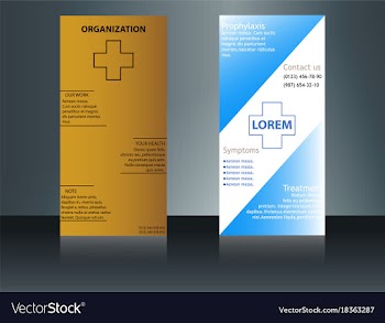 Health care brochure for clinic with doctors vector image