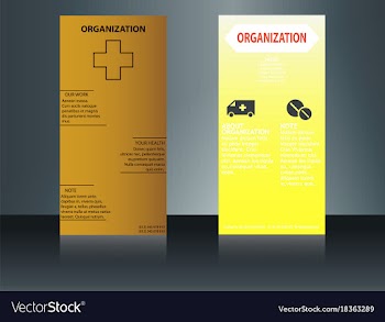 Health care brochure for clinic with doctors vector image