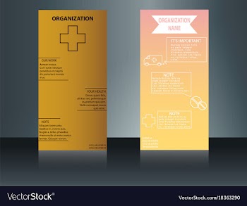 Health care brochure for clinic with doctors vector image