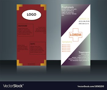 Health care brochure for clinic with doctors vector image