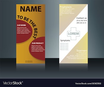 Health care brochure for clinic with doctors vector image