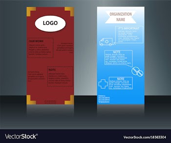 Health care brochure for clinic with doctors vector image