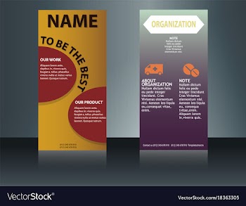 Health care brochure for clinic with doctors vector image