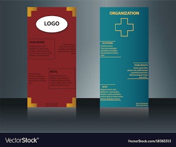 Health care brochure for clinic with doctors vector image