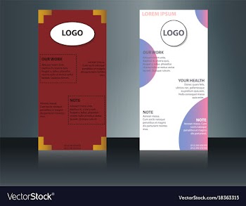 Health care brochure for clinic with doctors vector image