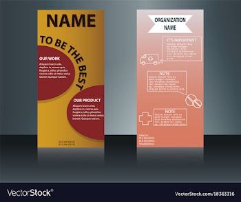Health care brochure for clinic with doctors vector image