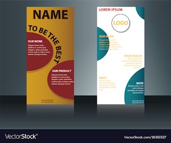 Health care brochure for clinic with doctors vector image