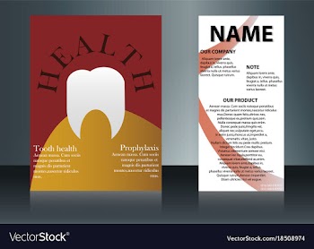 Health care brochure for clinic with doctors vector image