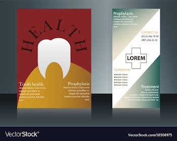 Health care brochure for clinic with doctors vector image