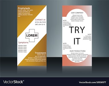 Health care brochure for clinic with doctors vector image