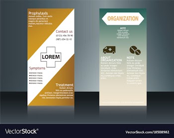 Health care brochure for clinic with doctors vector image