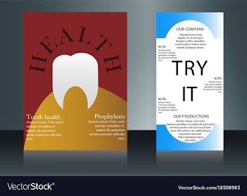 Health care brochure for clinic with doctors vector image