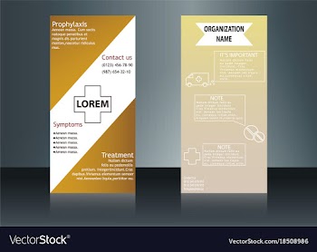 Health care brochure for clinic with doctors vector image