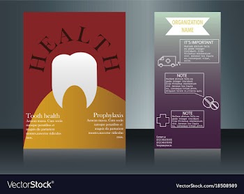 Health care brochure for clinic with doctors vector image