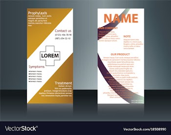 Health care brochure for clinic with doctors vector image
