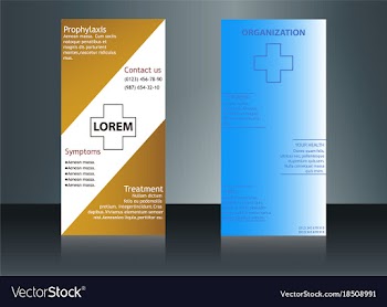 Health care brochure for clinic with doctors vector image