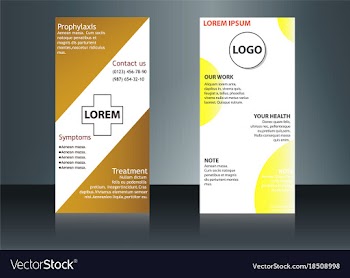 Health care brochure for clinic with doctors vector image