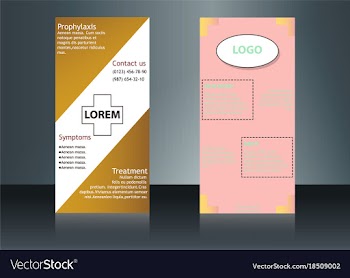 Health care brochure for clinic with doctors vector image