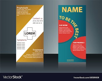 Health care brochure for clinic with doctors vector image